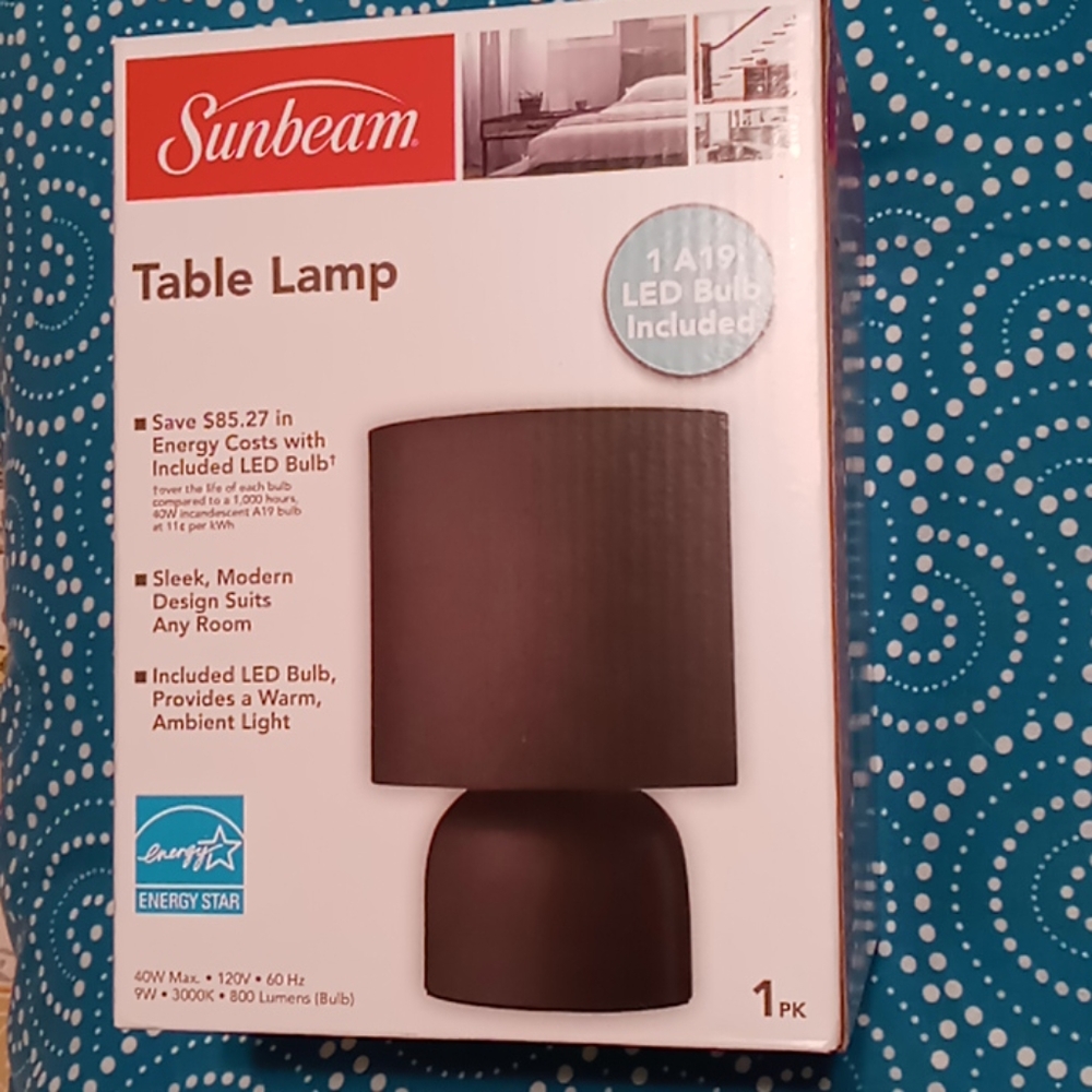 Black table lamp